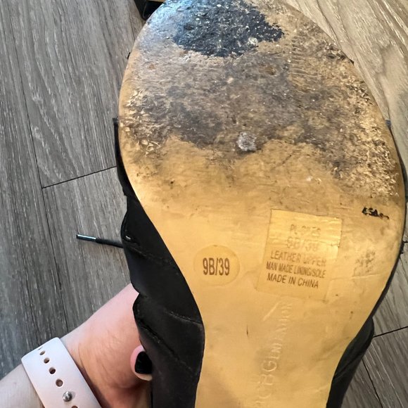 BCBG Black Lace-up Heels (size 9) - Picture 4 of 6